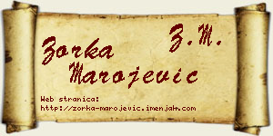 Zorka Marojević vizit kartica